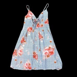 Woman’s Fancy Inn Floral and stripe sleeveless sundress size XL